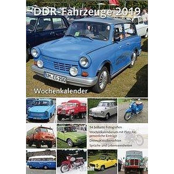 DDR Fahrzeuge, Wochenkalender 2019
