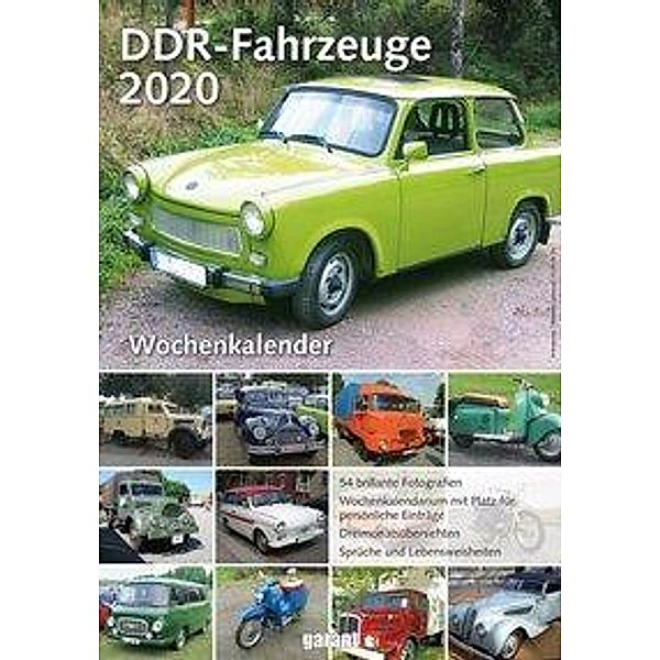 DDR-Fahrzeuge, Wochenkalender 2020