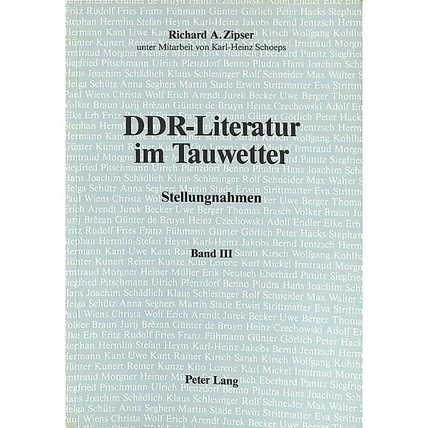 DDR-Literatur im Tauwetter, Richard A. Zipser