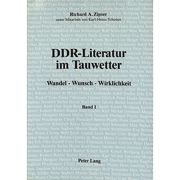 DDR-Literatur im Tauwetter, Richard A. Zipser