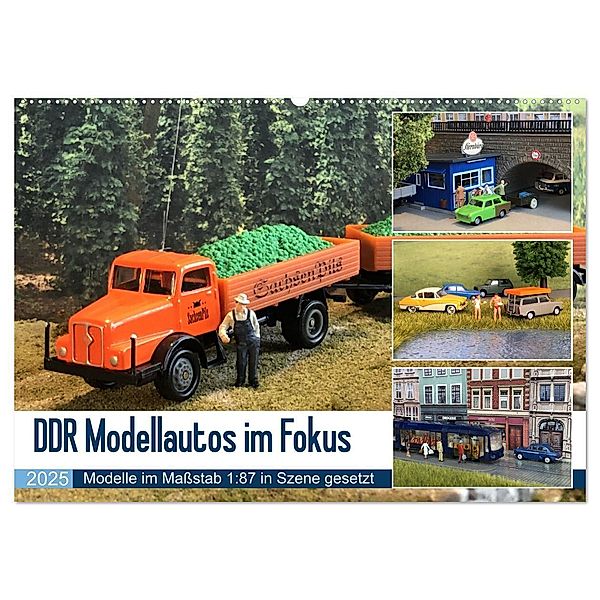 DDR Modellautos im Fokus (Wandkalender 2025 DIN A2 quer), CALVENDO Monatskalender, Calvendo, Klaus-Peter Huschka