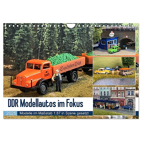 DDR Modellautos im Fokus (Wandkalender 2025 DIN A4 quer), CALVENDO Monatskalender, Calvendo, Klaus-Peter Huschka