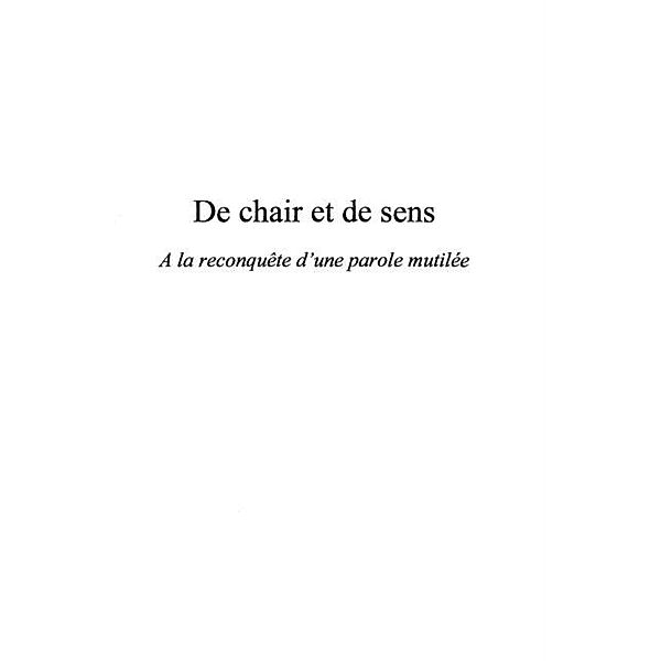DE CHAIR ET DE SENS / Hors-collection, Collectif