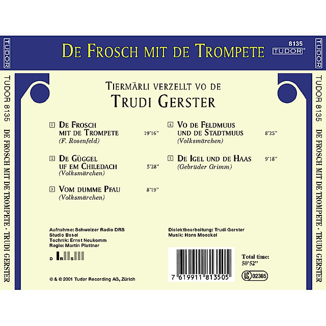 De Frosch mit de Trompete Hörbuch von Trudi Gerster - Weltbild.ch