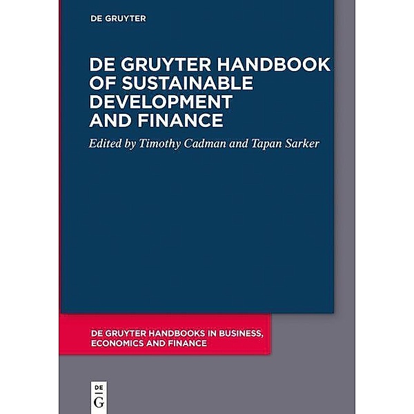 De Gruyter Handbook of Sustainable Development and Finance