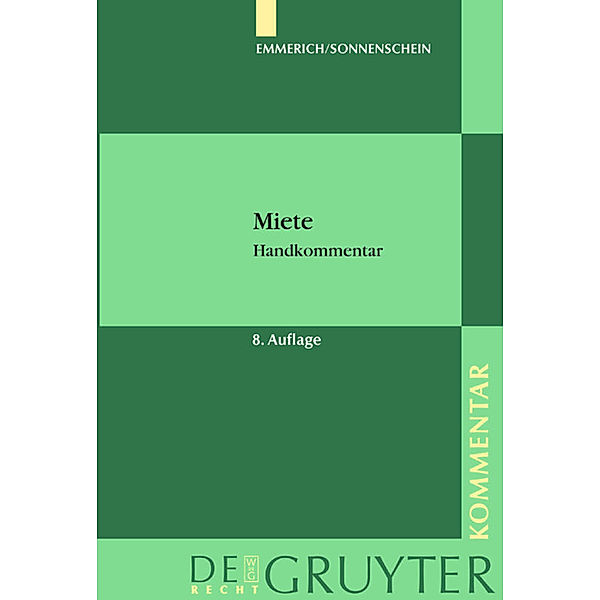 De Gruyter Kommentar / Miete, Jürgen Sonnenschein