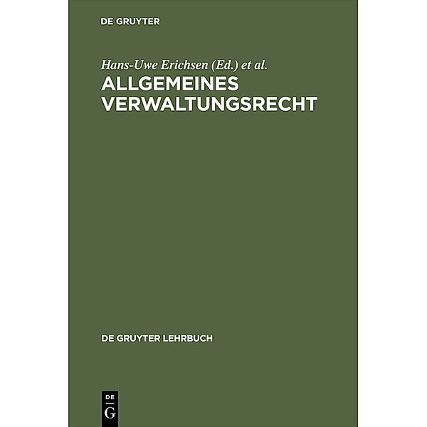 De Gruyter Lehrbuch / Allgemeines Verwaltungsrecht