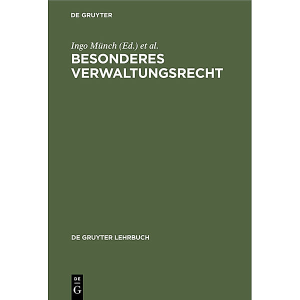 De Gruyter Lehrbuch / Besonderes Verwaltungsrecht