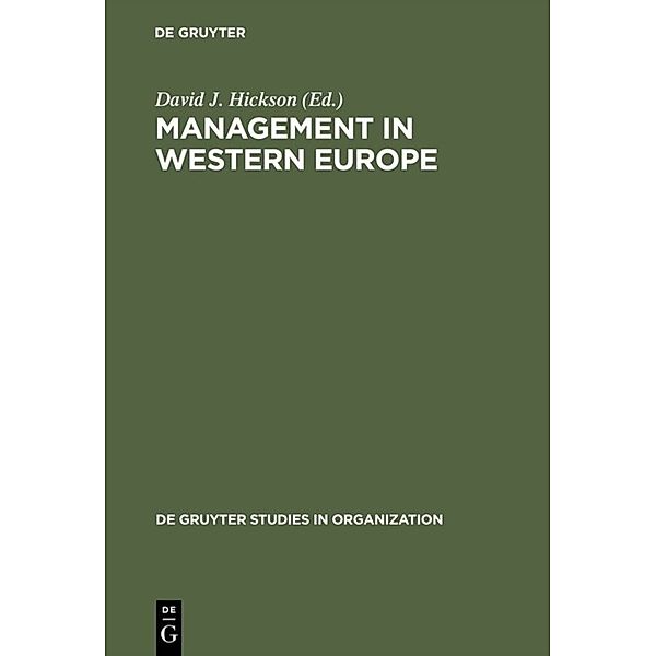 De Gruyter Studies in Organization / Management in Western Europe