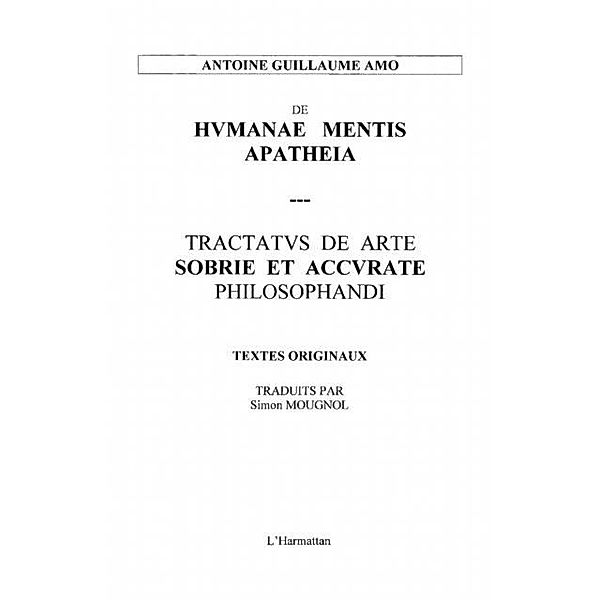 De humanae mentis apatheia - tractatus de arte sobrie et acc / Hors-collection, Frederic Saillot