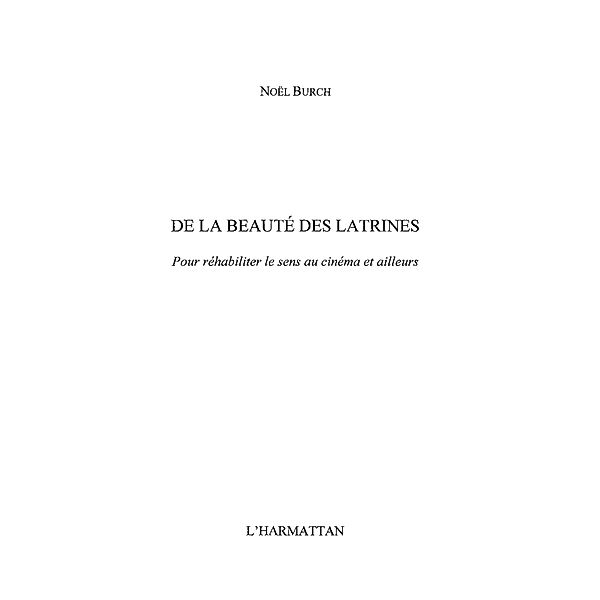 De la beaute des latrines / Hors-collection, Jo Jong-Nae