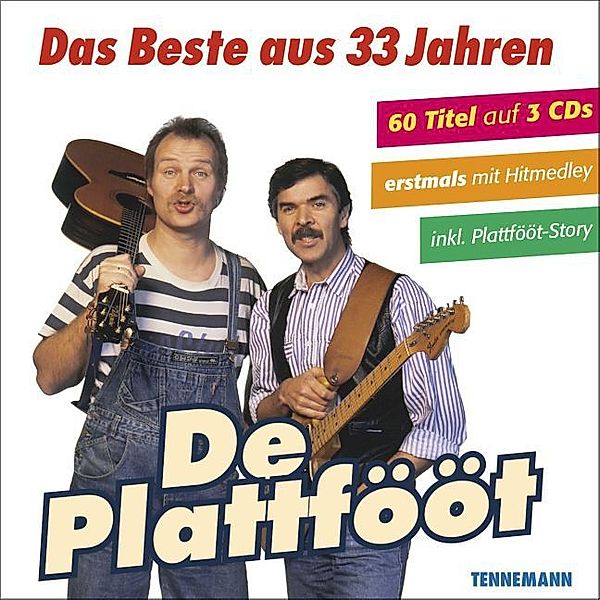 De Plattfööt - Das Beste aus 33 Jahren,3 Audio-CDs, Plattfööt