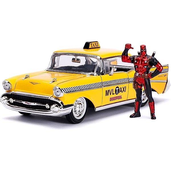Deadpool Diecast Modell 1/24 Taxi mit Deadpool Figur