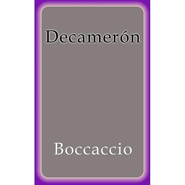 Decamerón, Boccaccio