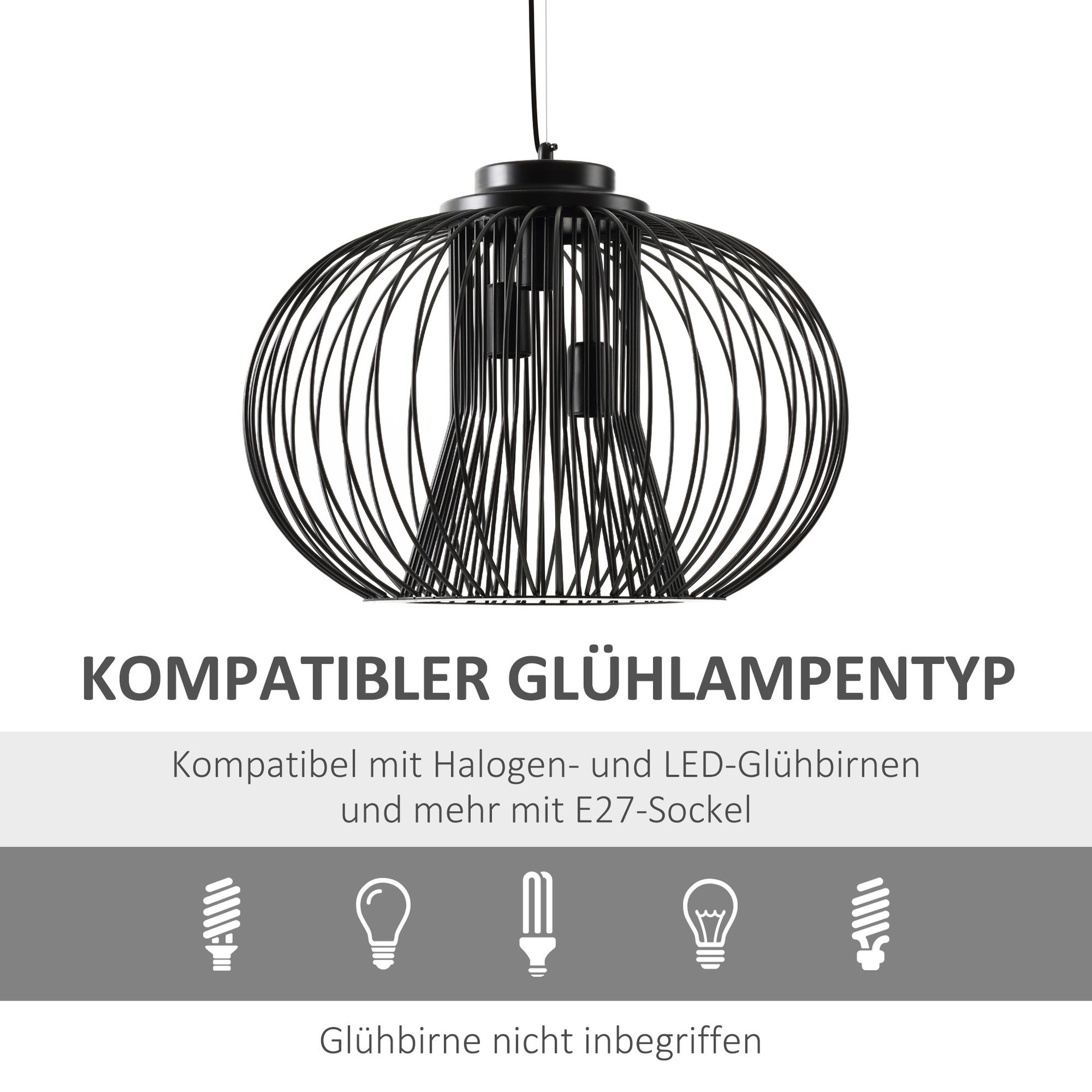 Deckenleuchte mit höhenverstellbarem Kabel schwarz Farbe: schwarz |  Weltbild.de