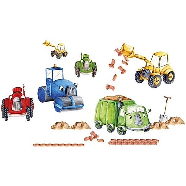 Deco Sticker Tractors&Trucks 25x35cm