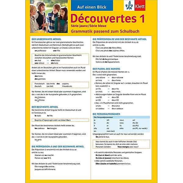 Découvertes 1. Série jaune und Série bleue - Auf einen Blick: Grammatik passend zum Schulbuch, Eric Pajot