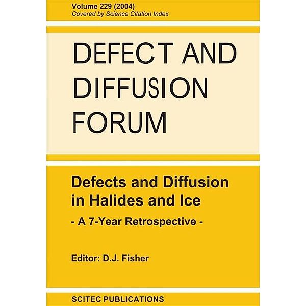 Defects and Diffusion in Halides and Ice - A 7-Year Retrospective