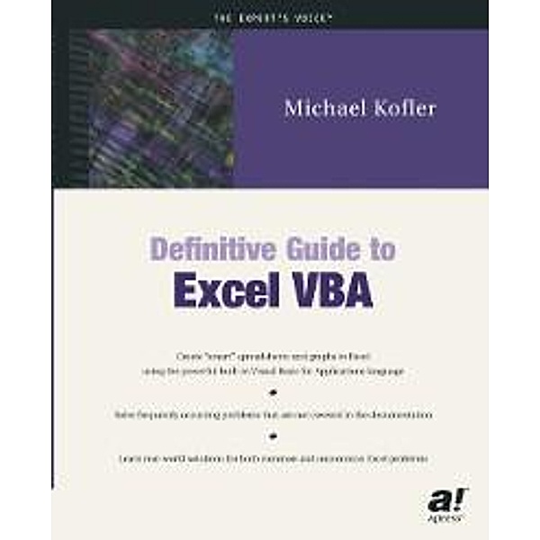Definitive Guide to Excel VBA, Michael Kofler
