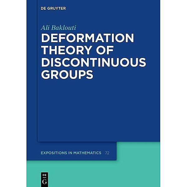 Deformation Theory of Discontinuous Groups, Ali Baklouti