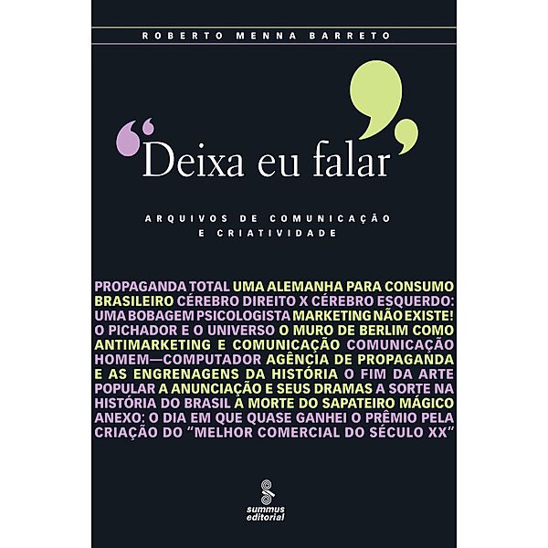 Deixa eu falar, Roberto Menna Barreto