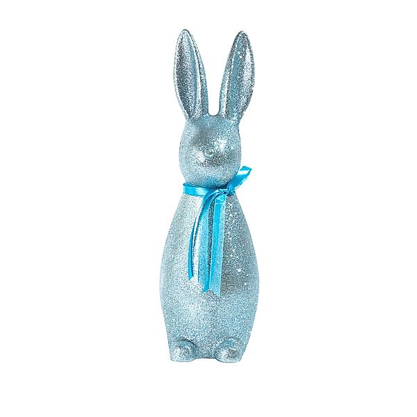 Deko-Figur Glitter-Rabbit Blau