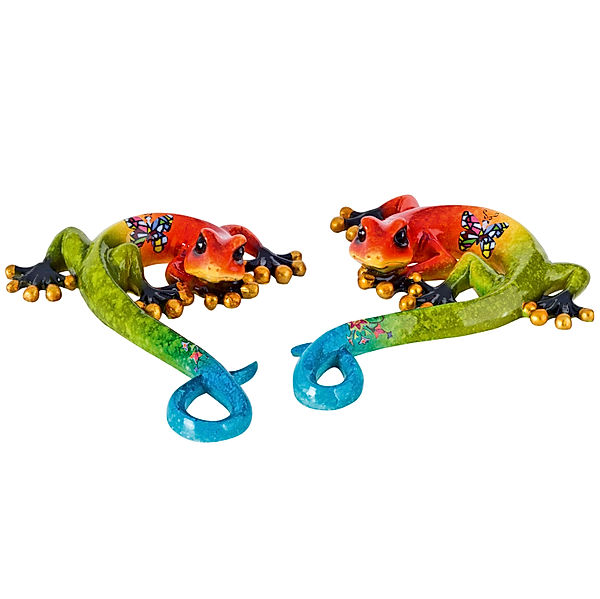 Deko-Geckos Rainbow, 2er-Set