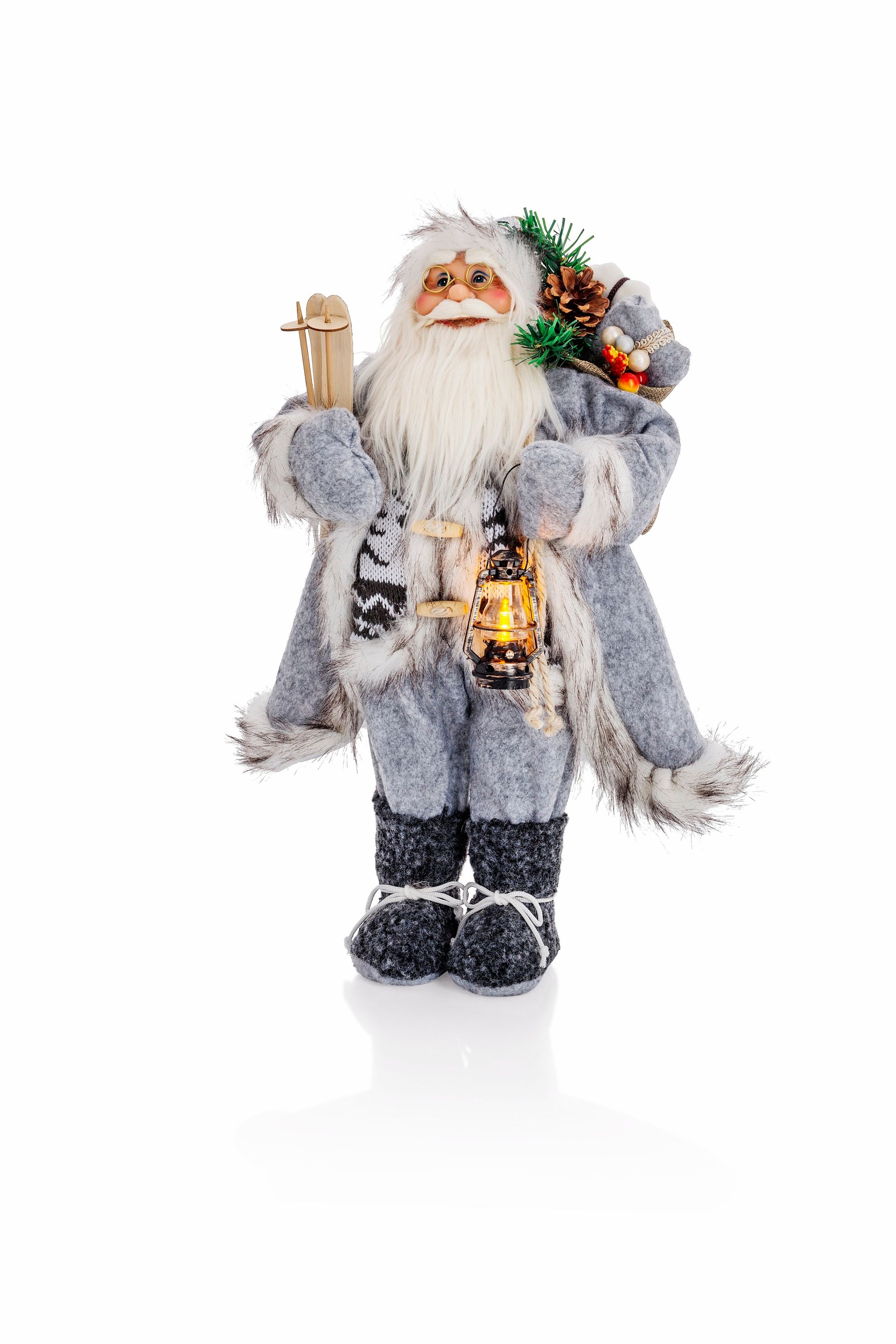 Deko-Weihnachtsmann Lennart mit LED-Laterne | Weltbild.de