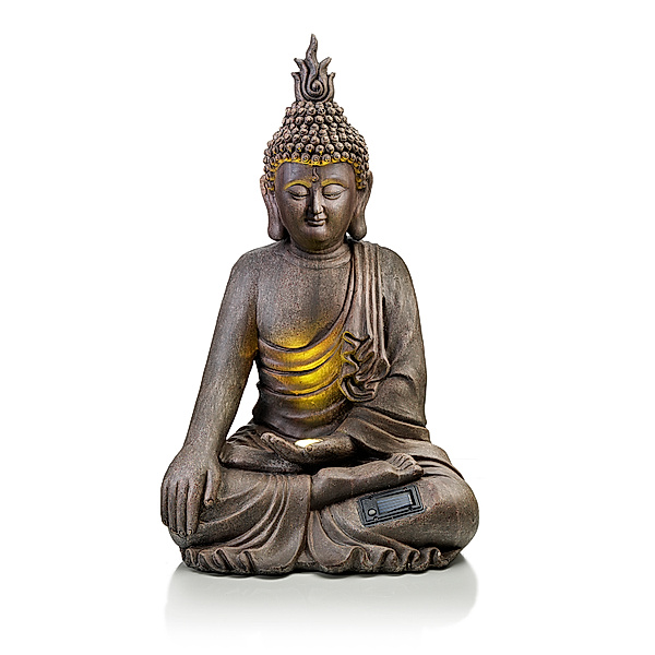 Dekofigur Buddha Bhura mit Solarbeleuchtung