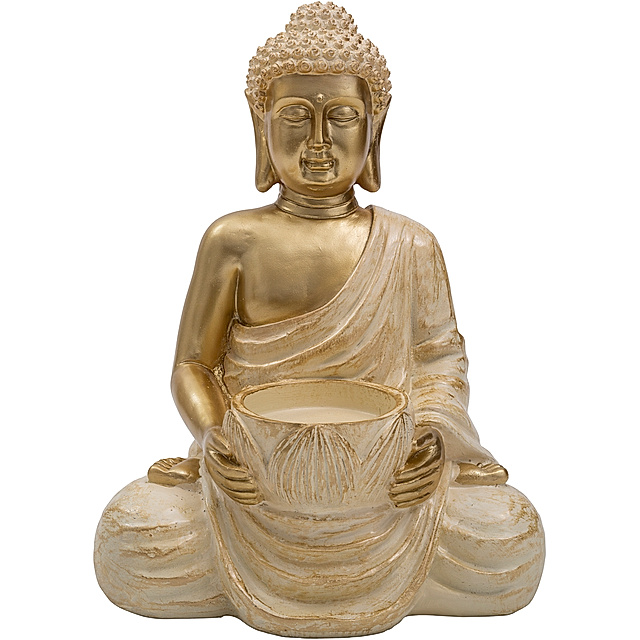 Dekofigur Buddha mit Kerzenhalter jetzt bei Weltbild.at bestellen