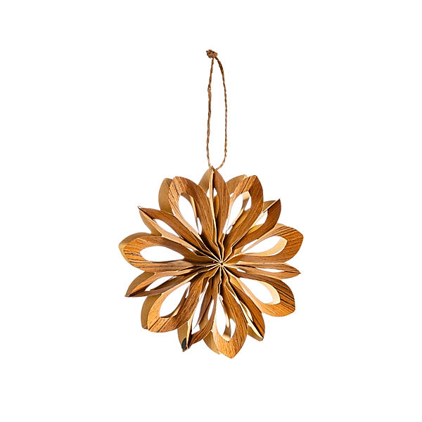 Dekohänger Flower Holzoptik (Größe: 15 cm)