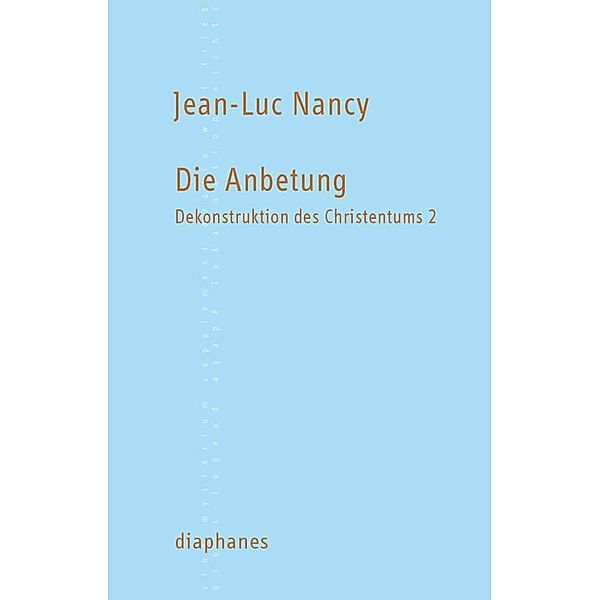 Dekonstruktion des Christentums.Bd.2, Jean-luc Nancy