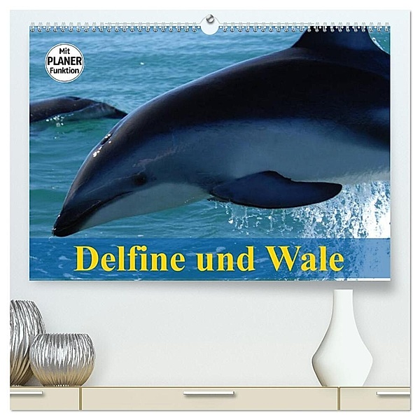 Delfine und Wale (hochwertiger Premium Wandkalender 2024 DIN A2 quer), Kunstdruck in Hochglanz, Elisabeth Stanzer