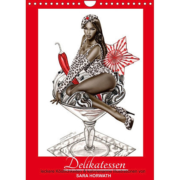 DELIKATESSEN - leckere Köstlichkeiten & kalorienarme Pin up Illustrationen, Zeichnungen, Grafiken und Malerei der Marke, Sara Horwath - Burlesque up your wall