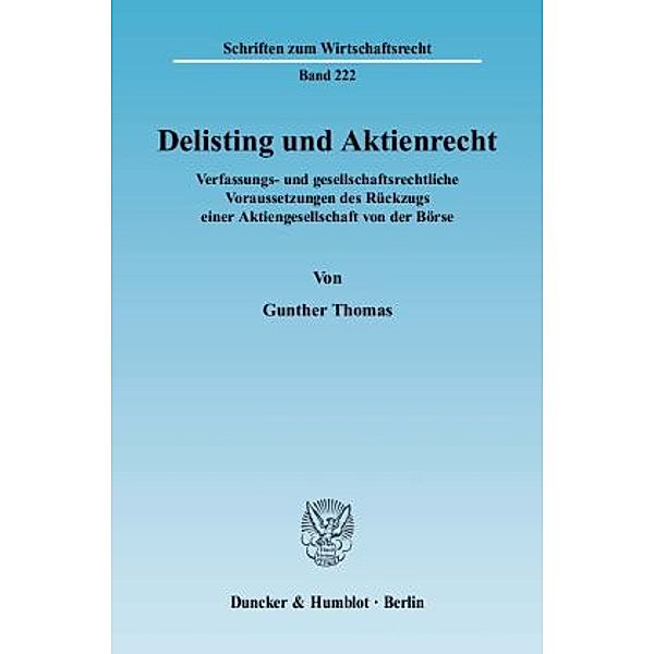 Delisting und Aktienrecht., Gunther Thomas