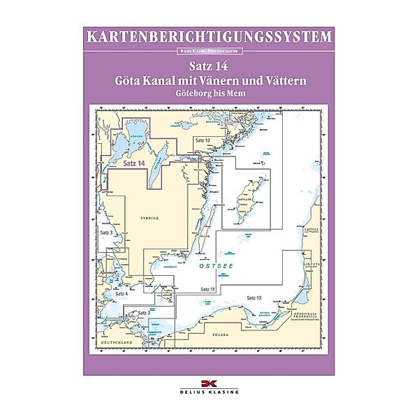 Delius Klasing-Sportbootkarten Göta Kanal mit Vänern und Vättern, Berichtigung, Planokarte