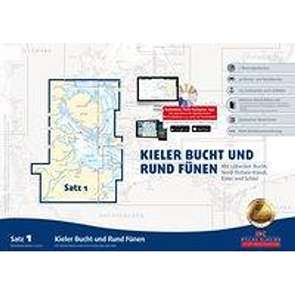 Delius Klasing-Sportbootkarten: Kieler Bucht und Rund Fünen (Ausgabe 2018), m. CD-ROM
