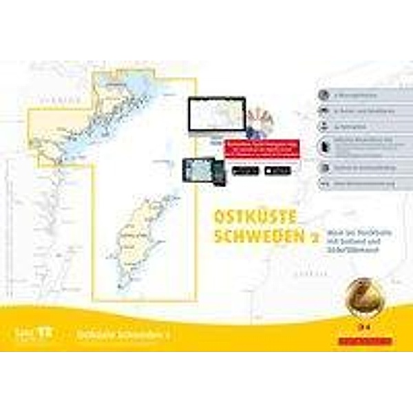 Delius Klasing-Sportbootkarten: Ostküste Schweden (Ausgabe 2018/2019), m. CD-ROM