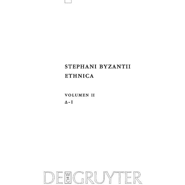 Delta - Iota / Corpus Fontium Historiae Byzantinae - Series Berolinensis Bd.43/2
