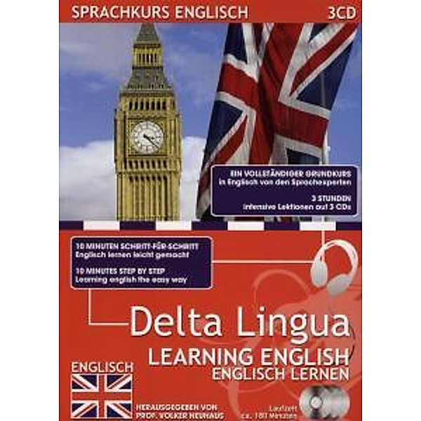 Delta Lingua Sprachkurs Englisch, 3 Audio-CDs, Volker Neuhaus