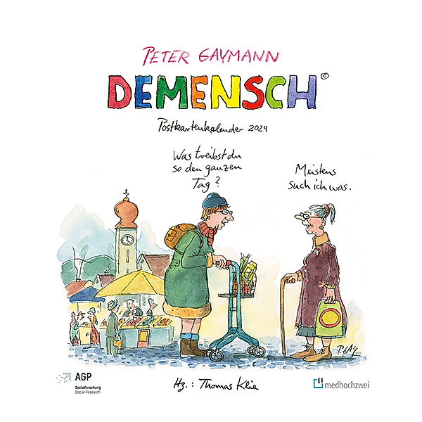 Demensch. Postkartenkalender 2024, Thomas Klie, Peter Gaymann