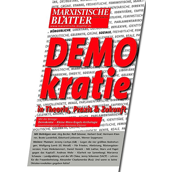 DEMOKRATIE in Theorie, Praxis und Zukunft / Marxistische Blätter Bd.2