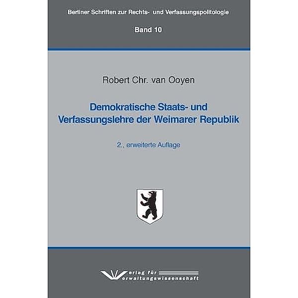 Demokratische Staats- und Verfassungslehre der Weimarer Republik, Robert Chr. van Ooyen