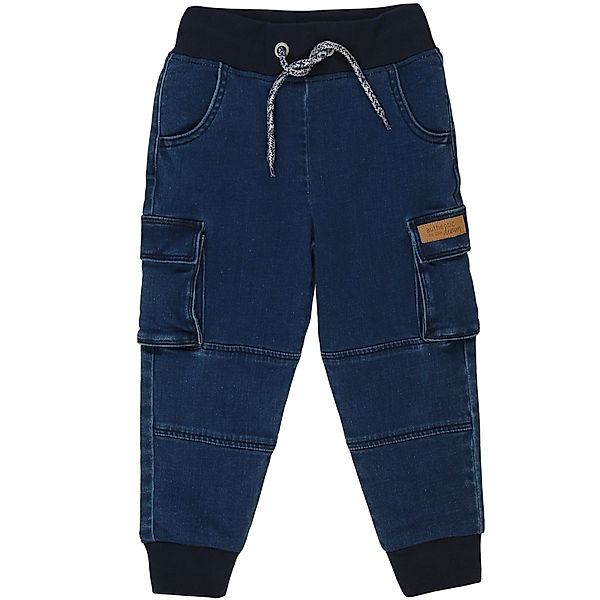 tausendkind essentials Denim-Cargohose CLASSIC in mittelblau