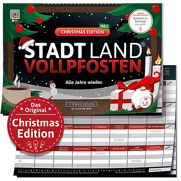 D&R DENKRIESEN Denkriesen - Stadt Land Vollpfosten® - Christmas Edition - Alle Jahre wieder (