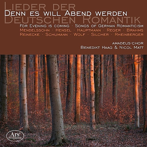 Denn Es Will Abend Werden-Lieder Der Dt.Romantik, Nicol Matt, Benedikt Haag, Amadeus-chor
