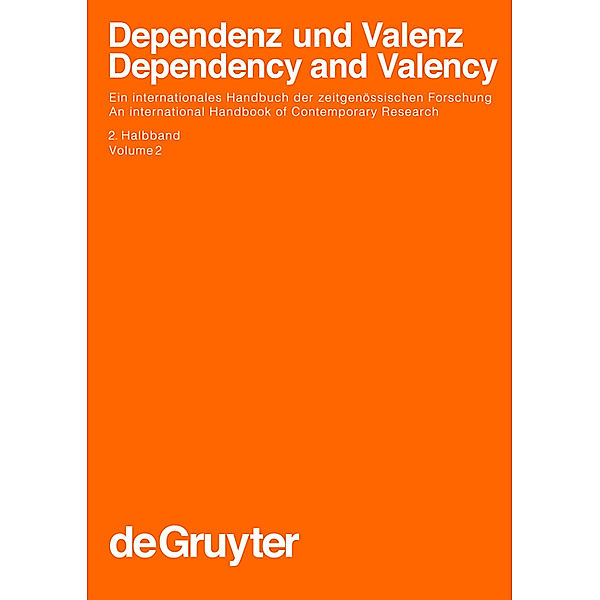 Dependenz und Valenz 2.Teilband / Handbücher zur Sprach- und Kommunikationswissenschaft Bd.25/2, Hans-Werner Eroms