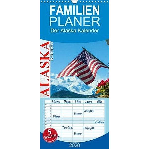 Der Alaska Kalender - Familienplaner hoch (Wandkalender 2020 , 21 cm x 45 cm, hoch), Max Steinwald