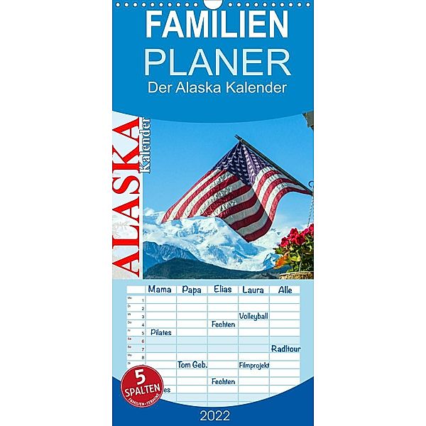 Der Alaska Kalender - Familienplaner hoch (Wandkalender 2022 , 21 cm x 45 cm, hoch), Max Steinwald