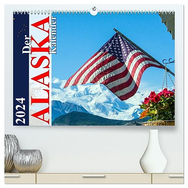 Der Alaska Kalender (hochwertiger Premium Wandkalender 2024 DIN A2 quer), Kunstdruck in Hochglanz, Max Steinwald